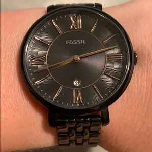 Fossil Jacqueline Rose Gold and Black